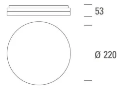 Slice Circle 220 taklampe IP54 2700/3000 Kelvin 10/15W Dimbar - Hvit