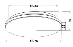 Slim 275 taklampe 18W 2700 kelvin dimbar IP54 - Hvit
