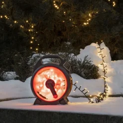 Slynge 1200 LED, 37 meter julelys på trommel IP44 - Varmhvit