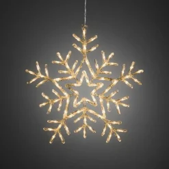 Snøfnugg med 90 varmhvite LED 58 cm IP44 utendørs