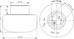 Solenne 210/165 tak/vegglampe IP44 E27