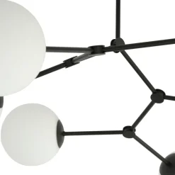 Space taklampe 4 lys - Svart/Opal