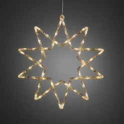 Stjerne med 60 varmhvite LED 58 cm IP44 utendørs