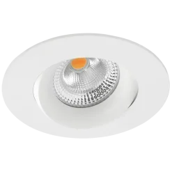 Tigrus 360° Rotatable lavtbyggende downlight 8W 1800-3000K Dim2Warm IP44 - Hvit