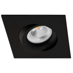 Tigrus 360° Square Rotatable lavtbyggende downlight 8W 1800-3000K Dim2Warm IP44 - Svart