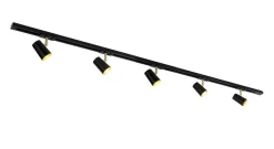Trackline Conic spotskinne 1,5 meter 5 spot - Svart/Gull