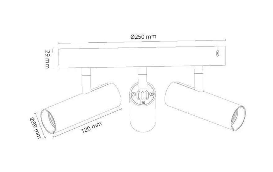 Tube Micro Trio taklampe 2700K dimbar