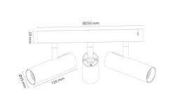 Tube Micro Trio taklampe 3000K dimbar