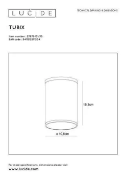 Tubix takspot utendørs IP54 E27