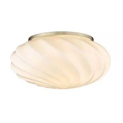 Twist taklampe - Antikk messing / Opal