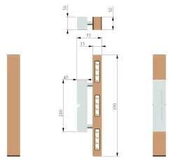 Vanessa vegglampe opp/ned lys 2700 Kelvin 6W - Dimbar
