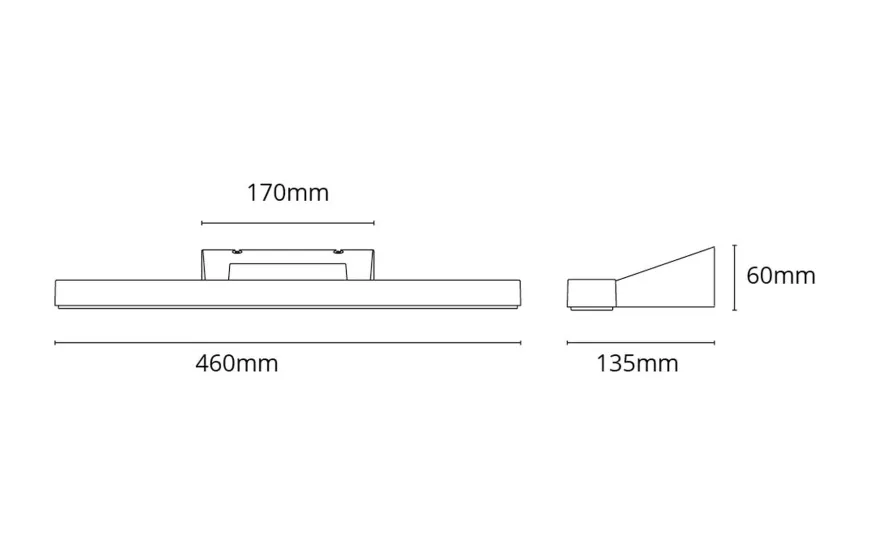 View vegglampe baderom 46 cm 3000K 16W IP44