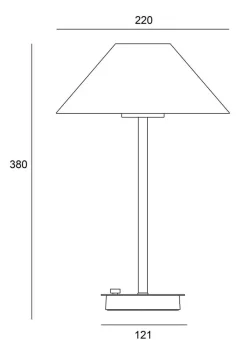 Volar oppladbar bordlampe 3,9W 2200 Kelvin IP44 - Dimbar