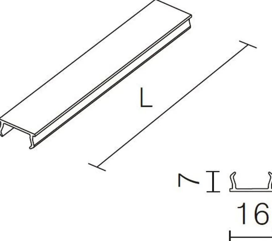 Vox dekklist til skinne 1 meter - Pure White