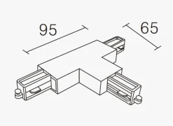Vox T-connector (R) - Hvit