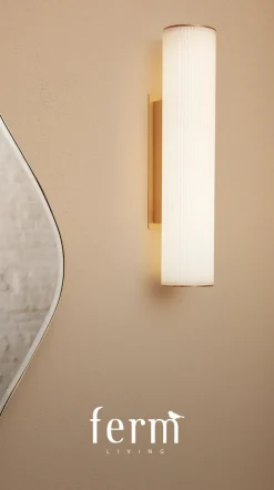 Vuelta Vegglampe 40cm - hvit /messing