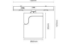 Zip Aneto mini spot for skinne 6,5W 2700 Kelvin Ra90 - Dimbar
